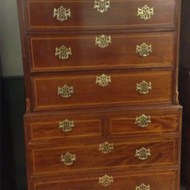 CCM2 PERIOD CHIPPENDALE CHEST ON CHEST